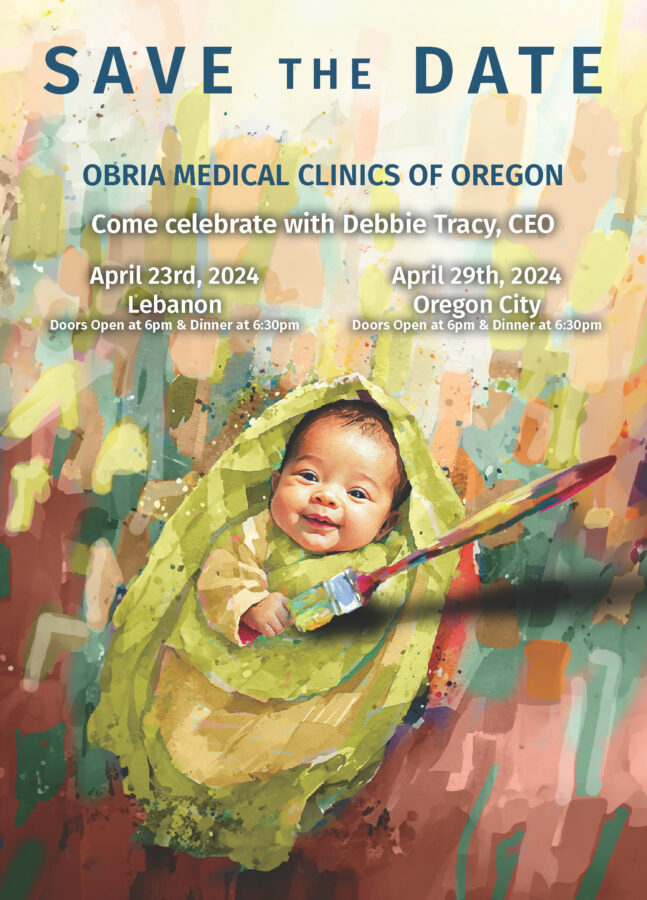 Save the Date - Obria Medical Clinics of Oregon - Come celebrate with Debbie Tracy, CEO